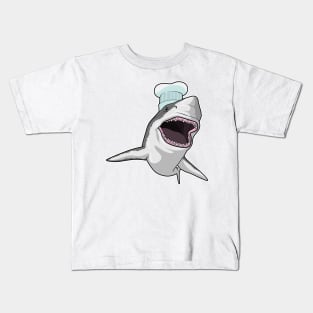 Shark as Cook with Chef hat Kids T-Shirt